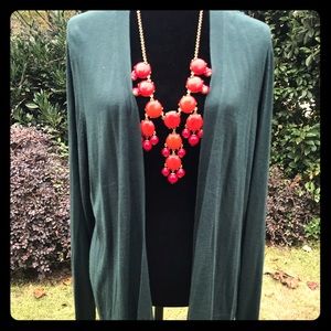Dark Green Cardigan Sweater NWT!